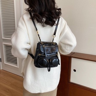 Túi nữ phong cách mới bốn mùa hợp thời trang mát mẻ ba lô mini niche retro túi nữ cao cấp mini sasao ba lô nhỏ