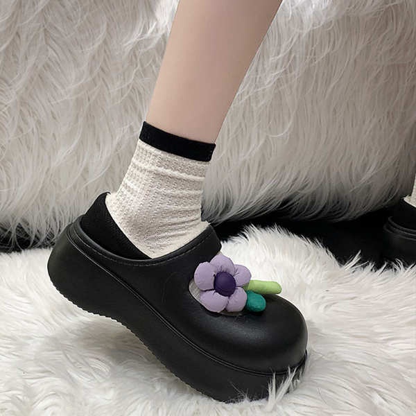 Giày Búp Bê Đế Dày Chống Trượt Không Đính Hoa Dễ Thương Cho Nữ