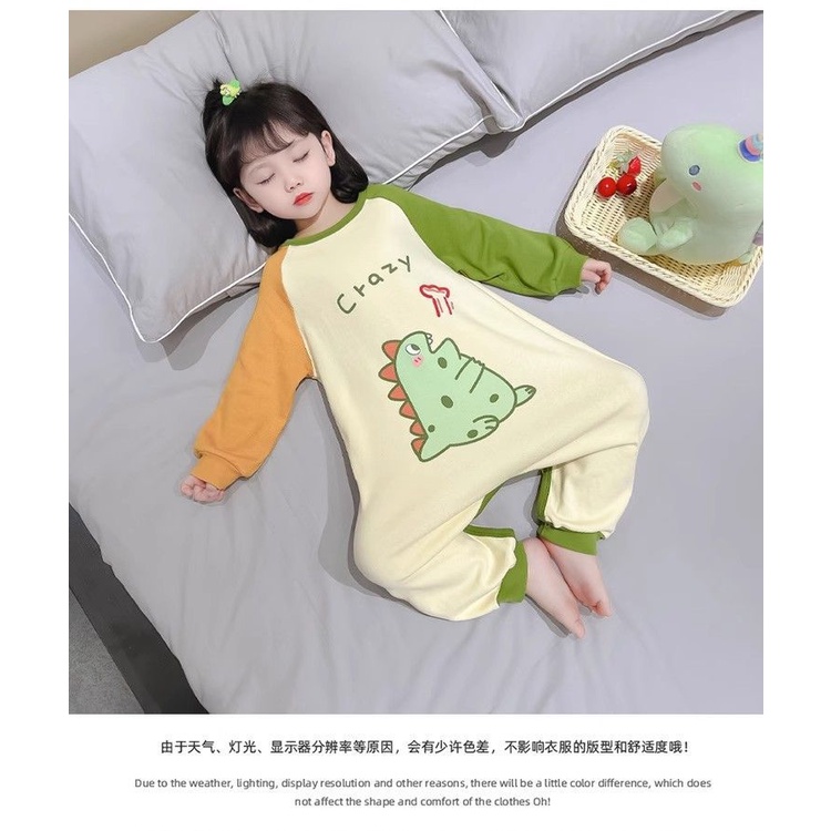 Bộ Đồ Ngủ Liền Thân Hình Khủng Long Hoạt Hình Dễ Thương Cho Bé