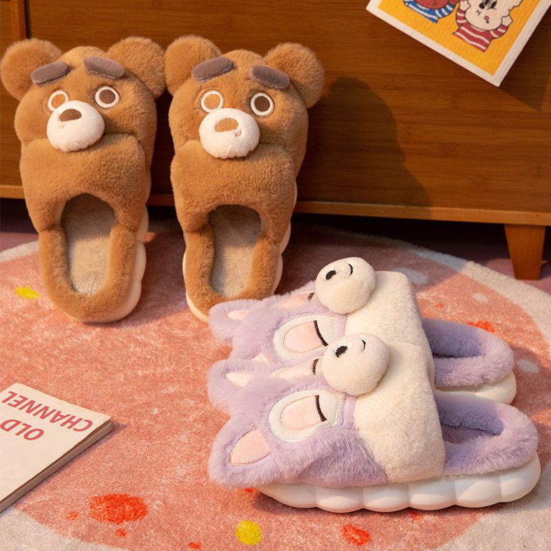 Dép Bông Đi Trong Nhà Hình Hoạt Hình Xinh Xắn Cho Nữ