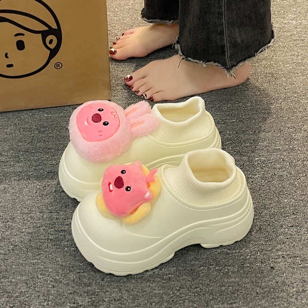 Giày boot đi tuyết đế dày chống trượt chống nước họa tiết hoạt hình