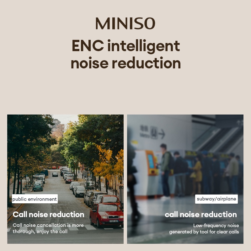 Tai nghe Bluetooth Lenovo × Miniso MCT07 Chất lượng âm thanh HD