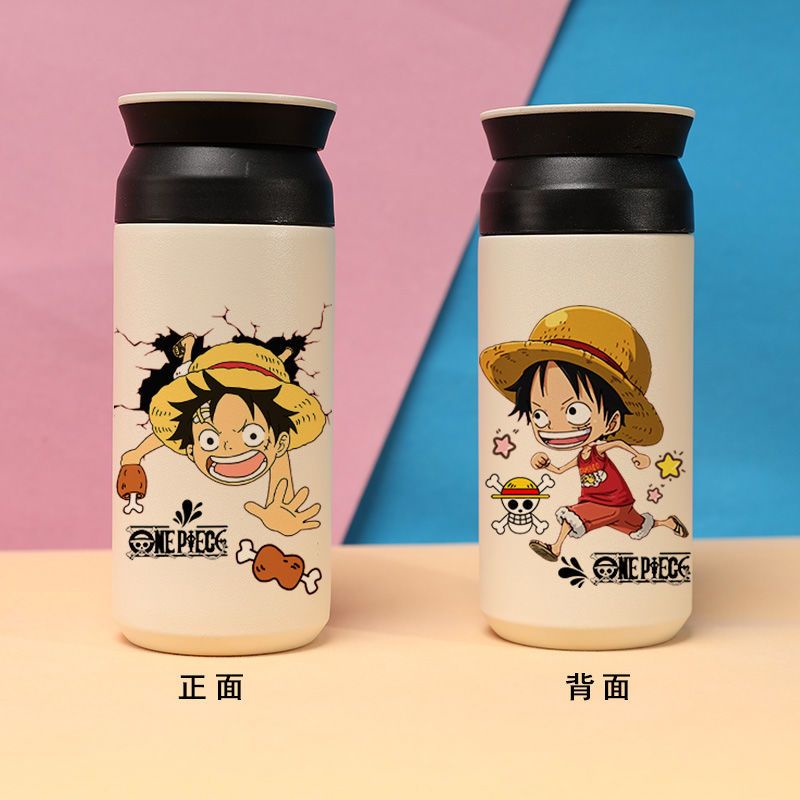 T Cốc Nước Cách Nhiệt Hai Chiều Họa Tiết Hoạt Hình one piece luffy Nhật Bản acg Cho Học Sinh