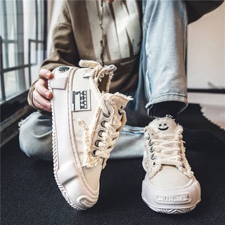 Gi y Giày sneaker Vải canvas Đế Phẳng Thoáng Khí Mùa Xuân Thu Chính Hãng Cho nam Giới