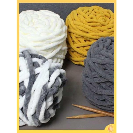 len nhung len milk cotton 125g Dây băng sợi len dày dệt khăn len đan tay túi vật liệu DIY dép đan móc tự đan cho nam và nữ