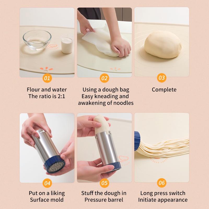 Máy Làm Mì Ramen Bằng Thép Không Gỉ Cầm Tay Phong Cách Nhật Bản