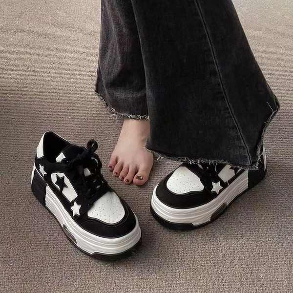 Dày nữ giày đế bằng tăng chiều cao đế dày dễ phối mẫu mới ngôi sao