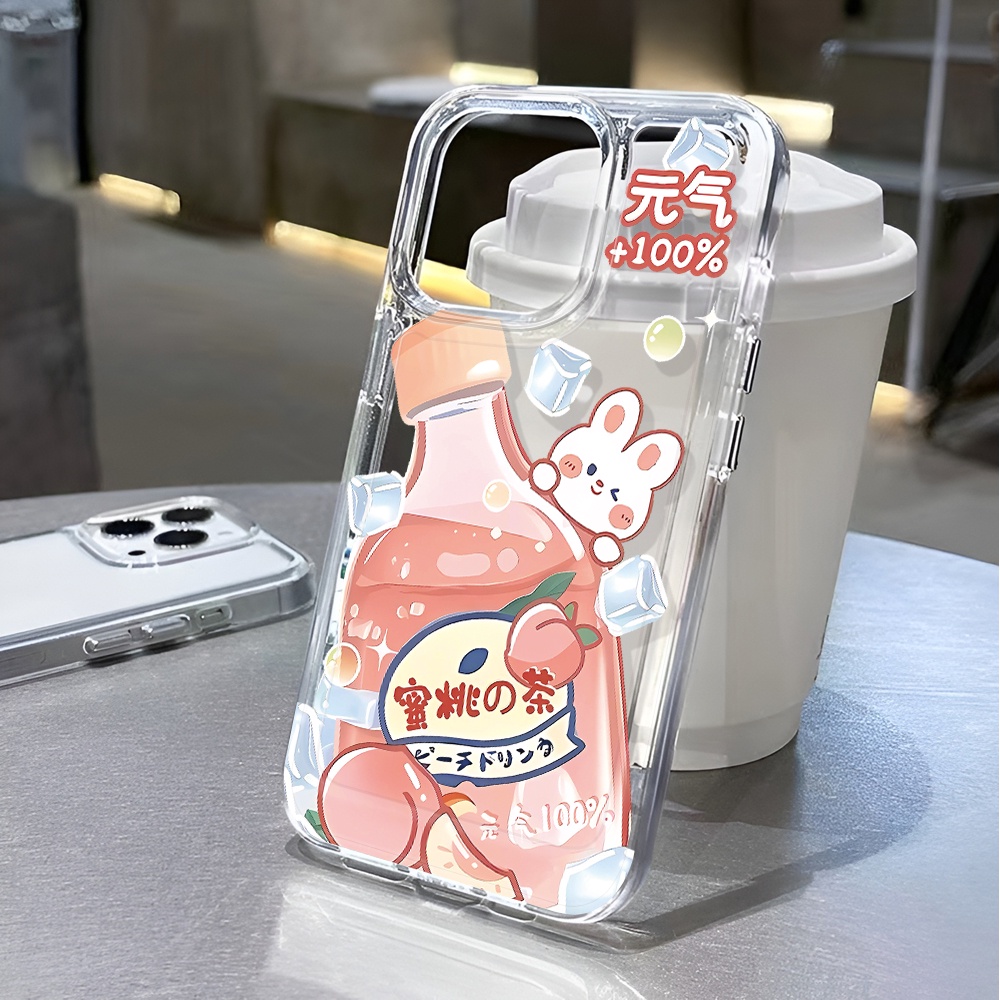Ốp Điện Thoại Trong Suốt Chống Sốc Họa Tiết Thỏ Hoạt Hình Cho iphone 15 pro max 11 14 13 12 7 8 plus x xr xsmax