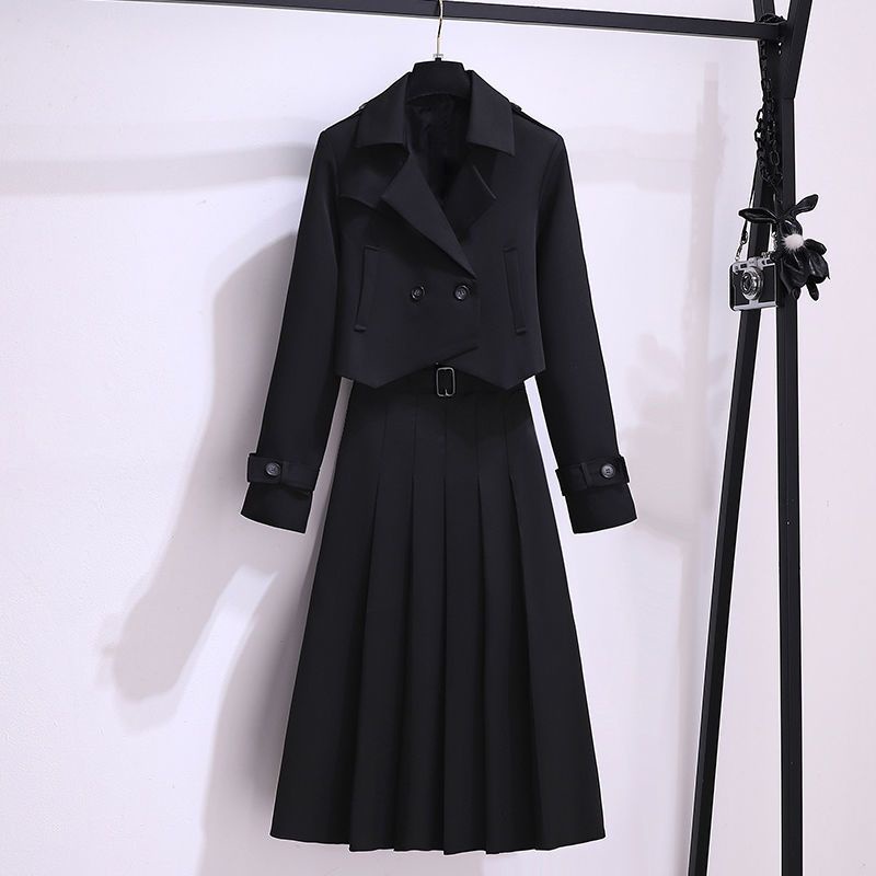 Plus set Áo Khoác Và Chân Váy Thiết Kế Xinh Xắn Cho Nữ