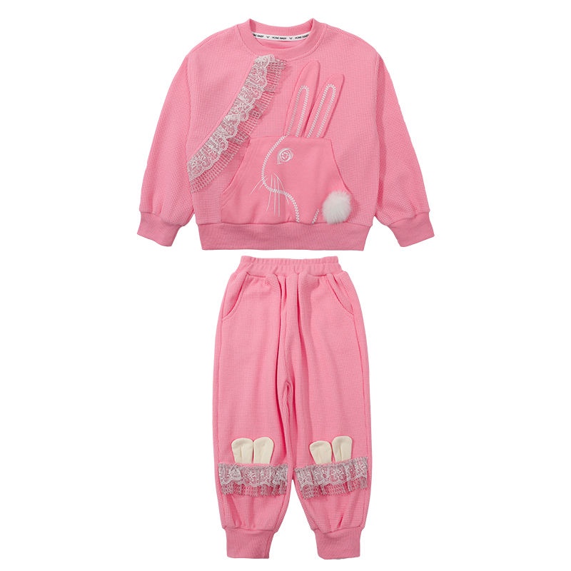 Set Đồ Thể Thao Hai Món Họa Tiết Hoạt Hình Thời Trang Xuân Thu 2023 Cho Bé Gái