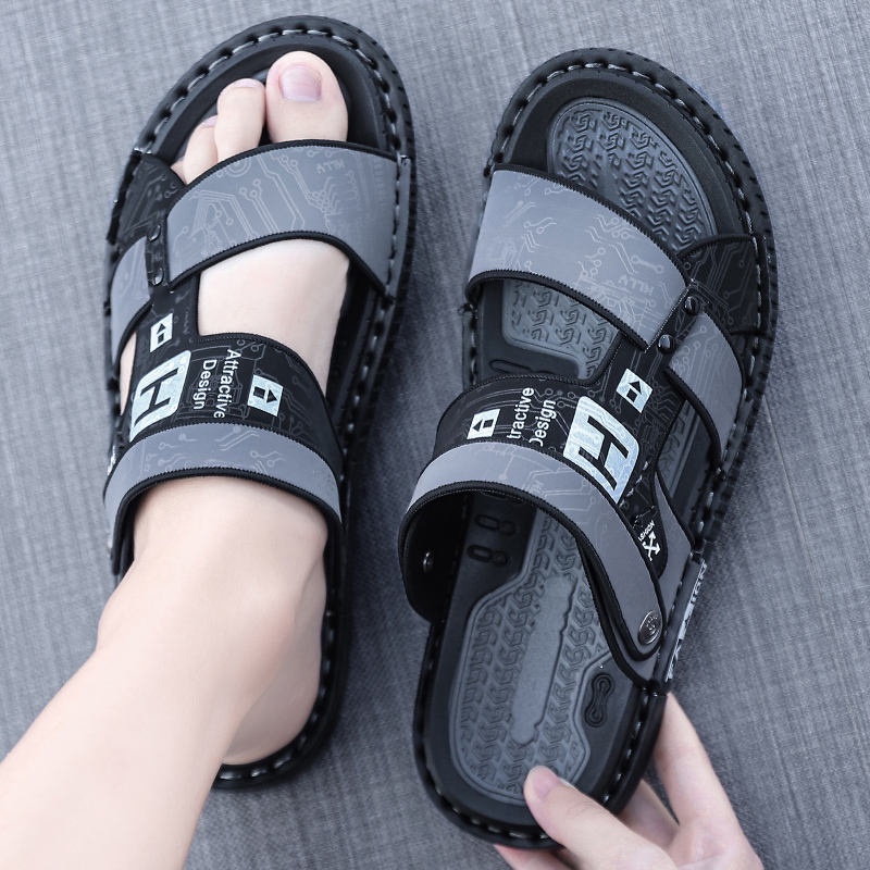 Giày Sandal Hai Cách Mang Chống Trượt Trọng Lượng Nhẹ Thời Trang Thu Hè Dành Cho Nam