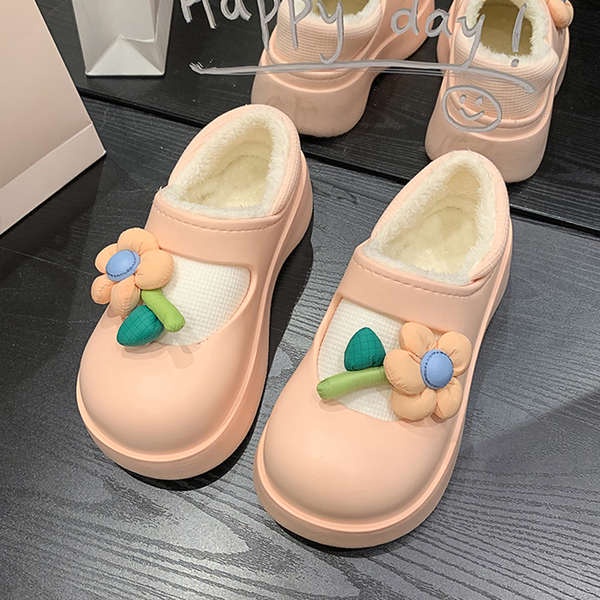 Giày Búp Bê Đế Dày Chống Trượt Không Đính Hoa Dễ Thương Cho Nữ