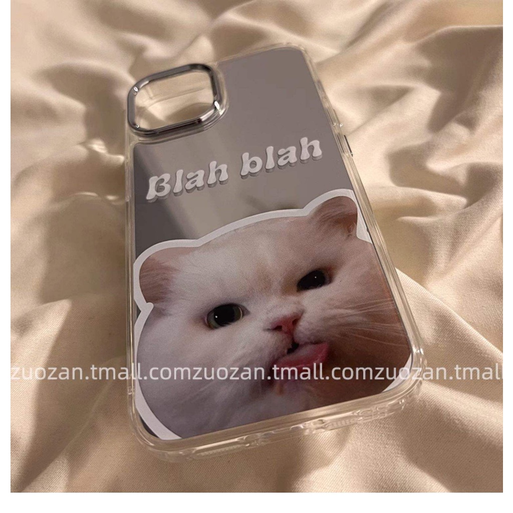 Ốp Điện Thoại Mềm Hình Chó Mèo Hoạt Hình Đính Đá Gắn Gương diy Cho Iphone 14pro max 13 12 11 14pro
