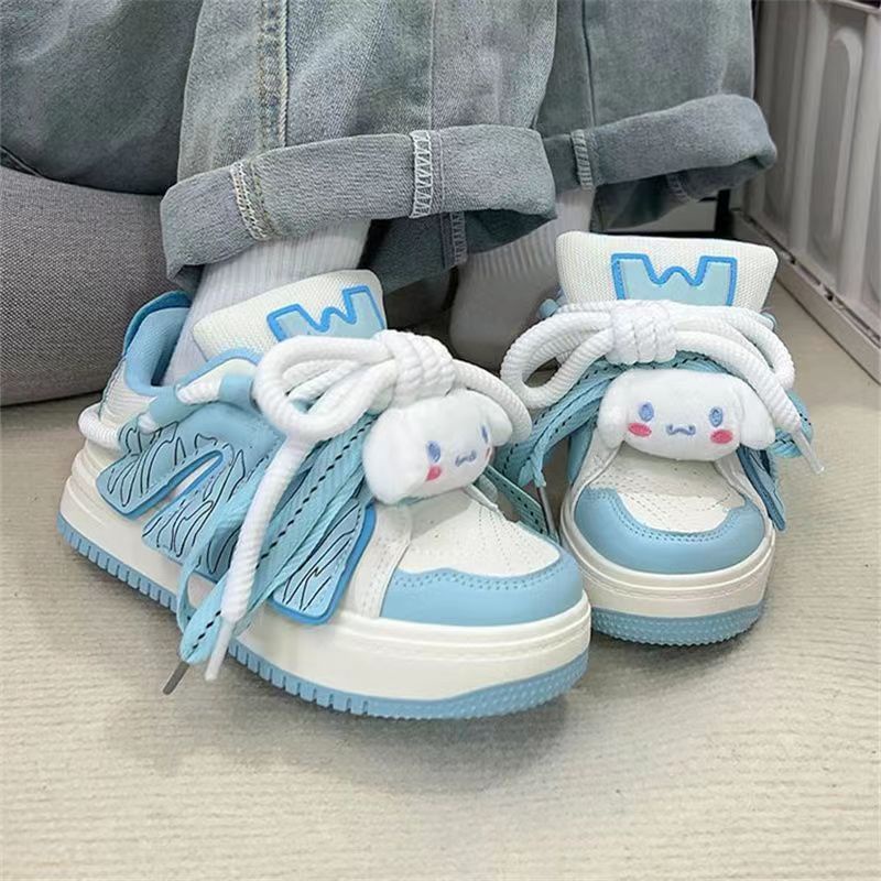 Dày nữ giày thể thao tăng chiều cao bánh mì hoạt hình dễ thương mới