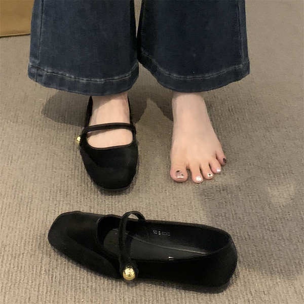 Giày Búp Bê Đế Bằng Phong Cách mary jane Thời Trang Xuân Thu Cho Nữ