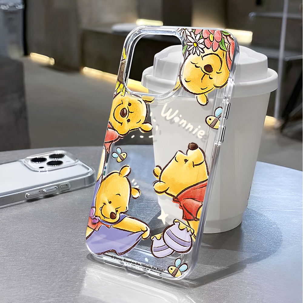 Ốp Điện Thoại Tpu Trong Suốt In Hình Gấu pooh winnie Đáng Yêu Cho iphone 15 pro max 11 14 13 12 7 8 plus x xr xsmax