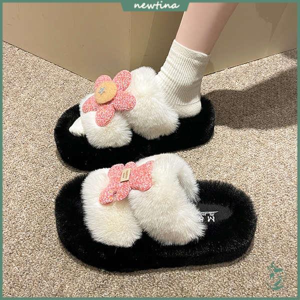 Dép Lông Xù Dày Dặn Hình Gấu Đáng Yêu Thời Trang Hoạt Hình