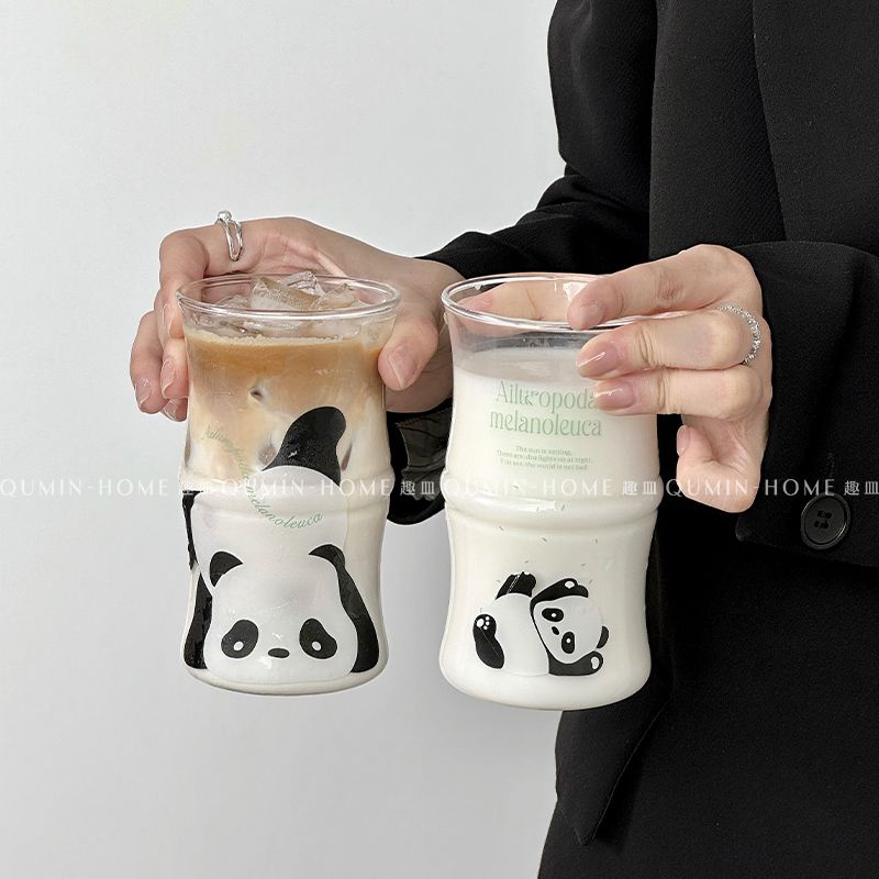 Ly Uống Nước Bằng Tre Họa Tiết Gấu Trúc Dễ Thương Kính