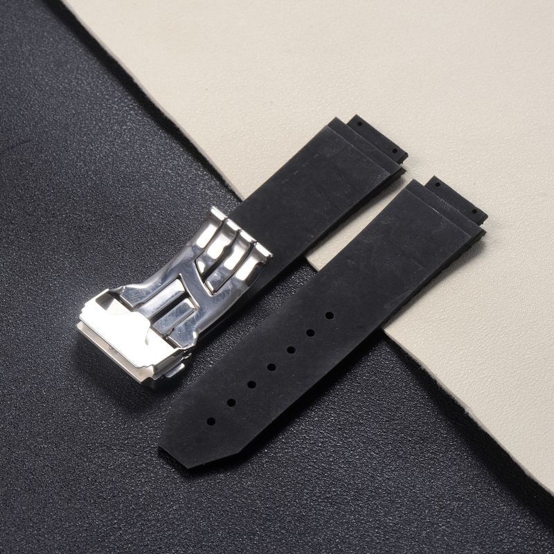 10/2✈Phù Hợp Dây Đeo Cao Su Silicon Mềm Màu Trơn 25 * 17mm Cho Đồng Hồ Đeo Tay Thông Minh hublot Bigbang