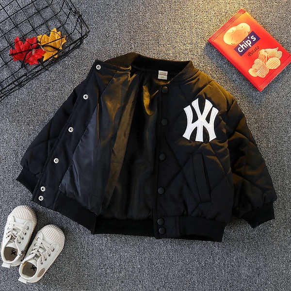 Quần áo mùa thu và mùa đông cho bé trai Hàn Quốc 2023 Quần áo bóng chày trẻ em phong cách phương Tây mới