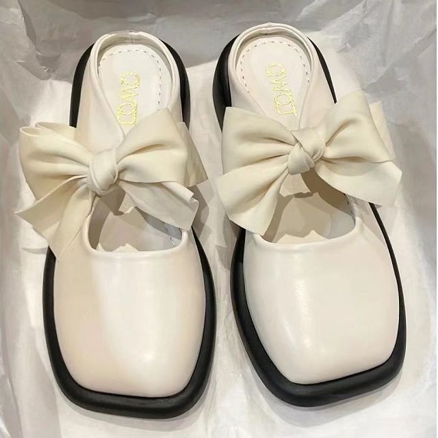 Dép Mũi Vuông Thiết Kế Mới Đáng Yêu Thời Trang Dễ Phối Đồ Dễ