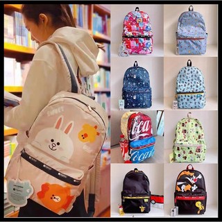 Lesportsac ba lô du lịch họa tiết hoạt hình pokemon nhiều màu sắc kích thước lớn 3426