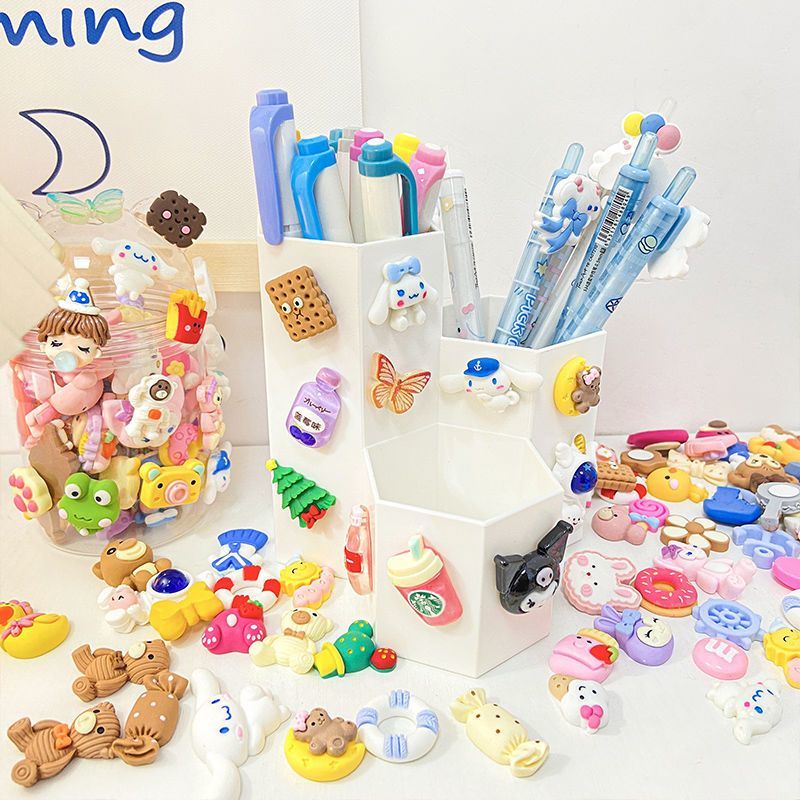 Miếng Dán Ba Chiều Họa Tiết Hoa Hoạt Hình Dễ Thương Trang Trí Thủ Công