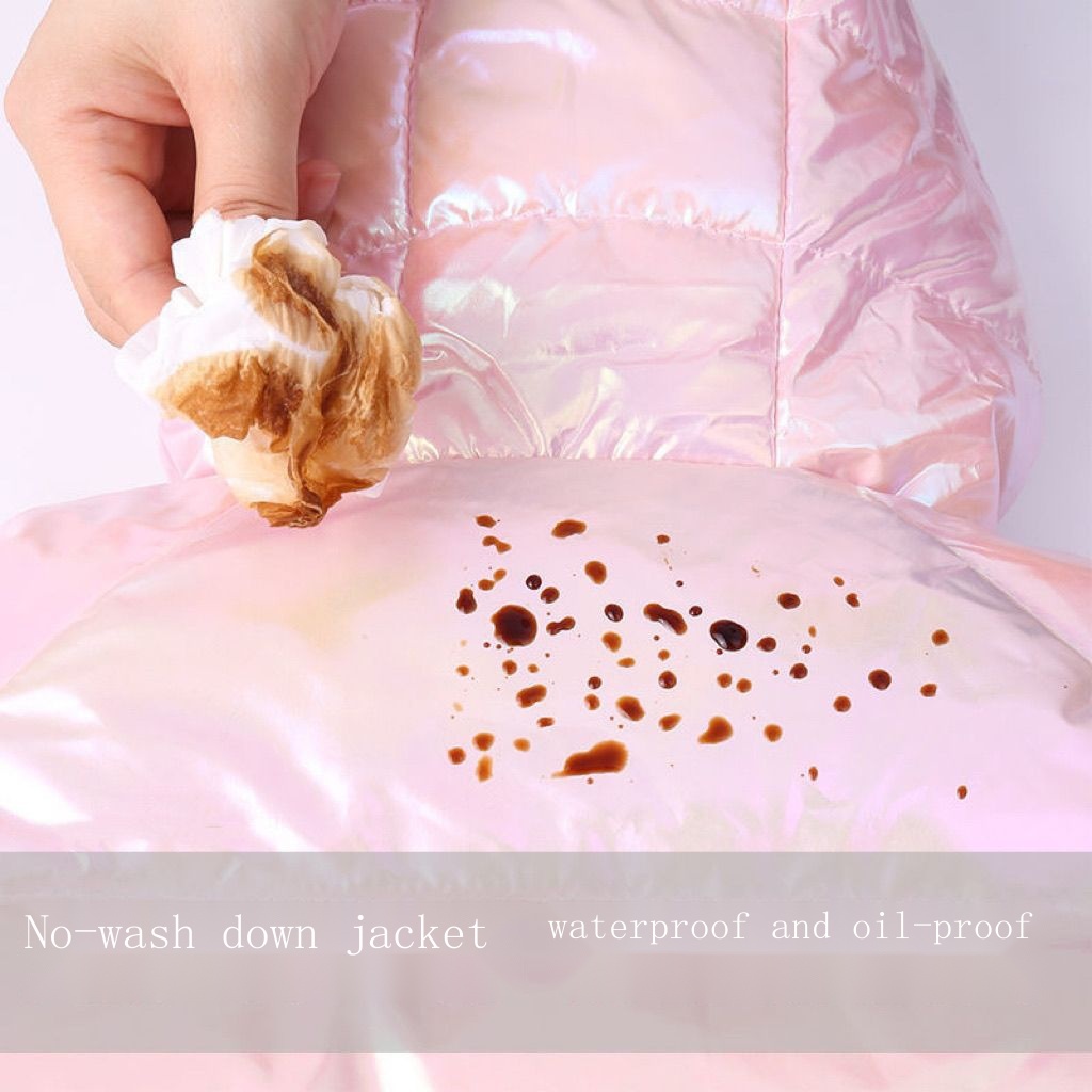 Áo Khoác Phao Dày Không Giặt Nhiều Màu Sắc Bóng Bẩy Cho Bé Trai Và Bé Gái