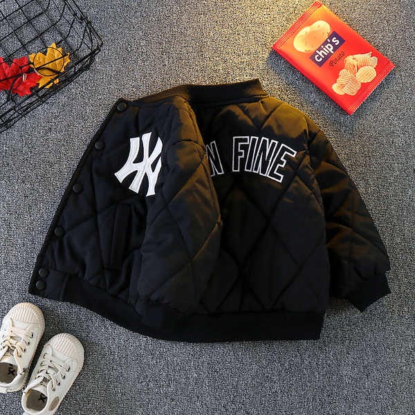 Quần áo mùa thu và mùa đông cho bé trai Hàn Quốc 2023 Quần áo bóng chày trẻ em phong cách phương Tây mới