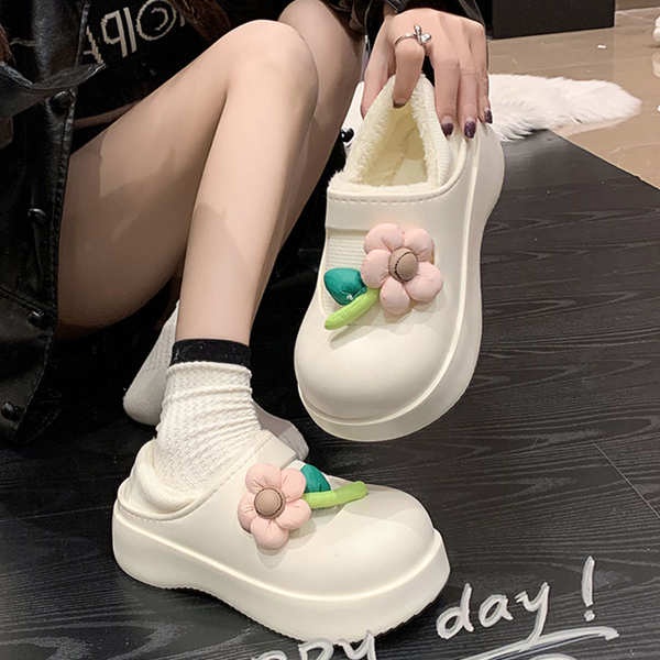 Giày Búp Bê Đế Dày Chống Trượt Không Đính Hoa Dễ Thương Cho Nữ