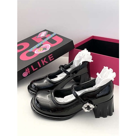 Mary jane Giày Cao Gót Đế Dày Kiểu Dáng Hợp Thời Trang