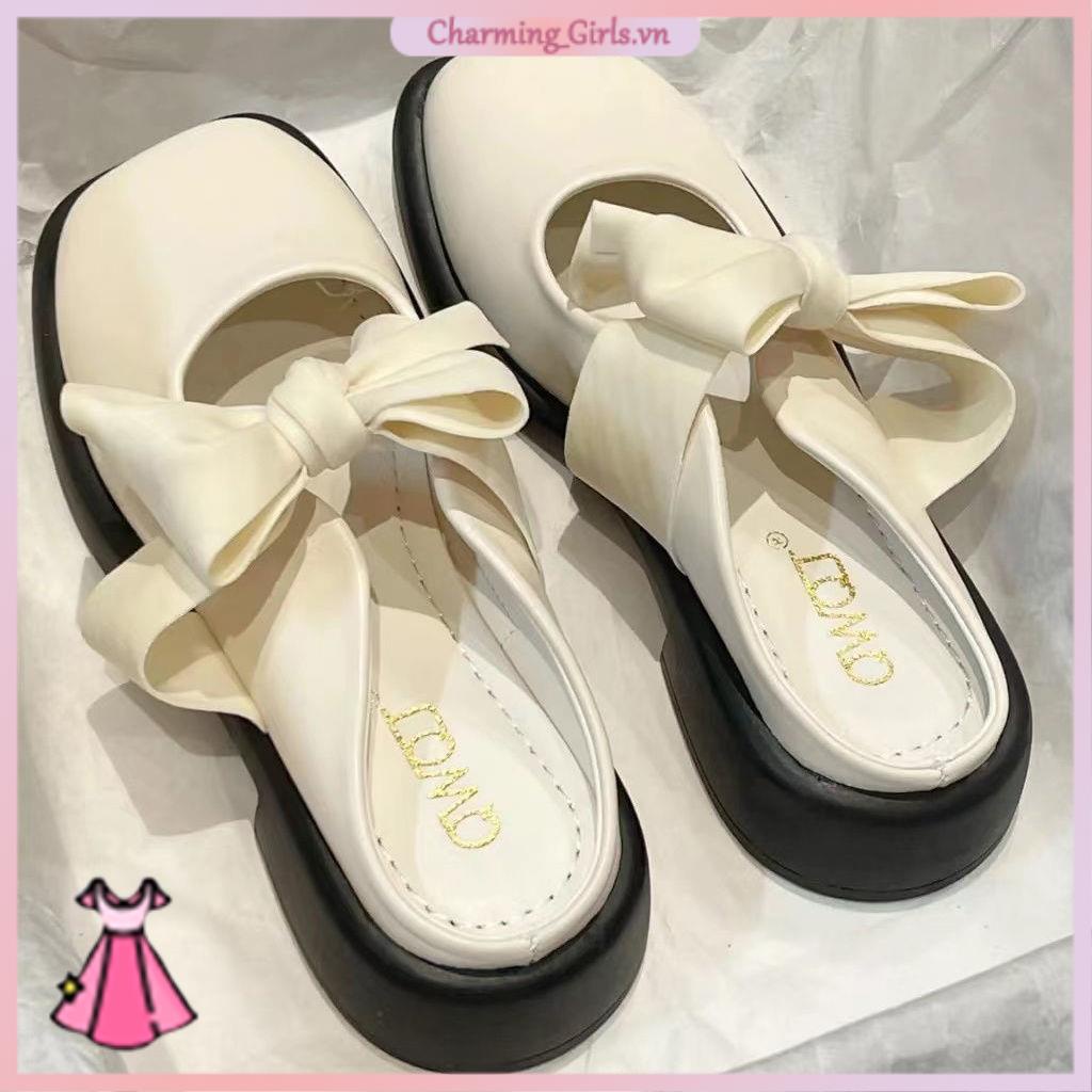 Dép Mũi Vuông Thiết Kế Mới Đáng Yêu Thời Trang Dễ Phối Đồ Dễ