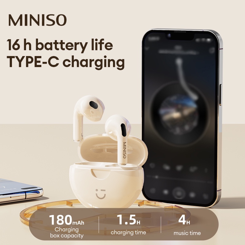 Tai nghe Bluetooth Lenovo × Miniso MCT07 Chất lượng âm thanh HD