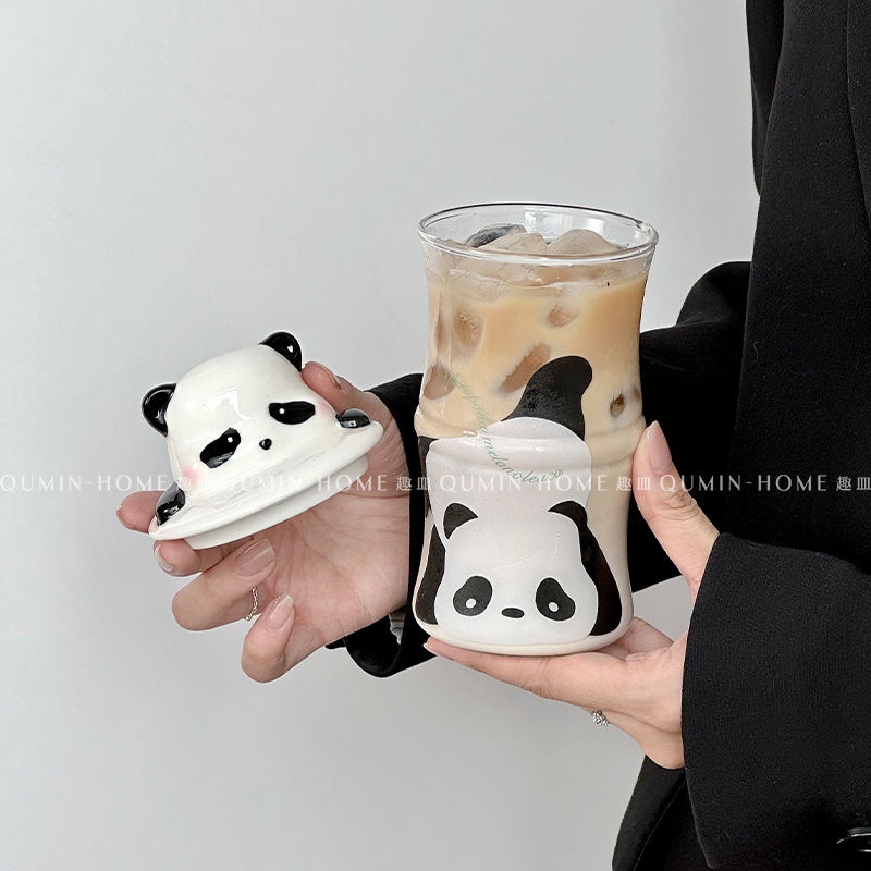 Ly Uống Nước Bằng Tre Họa Tiết Gấu Trúc Dễ Thương Kính