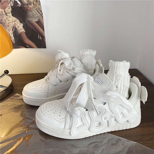 Giày Sneaker In Chữ Phối Màu Thời Trang Cho Nữ