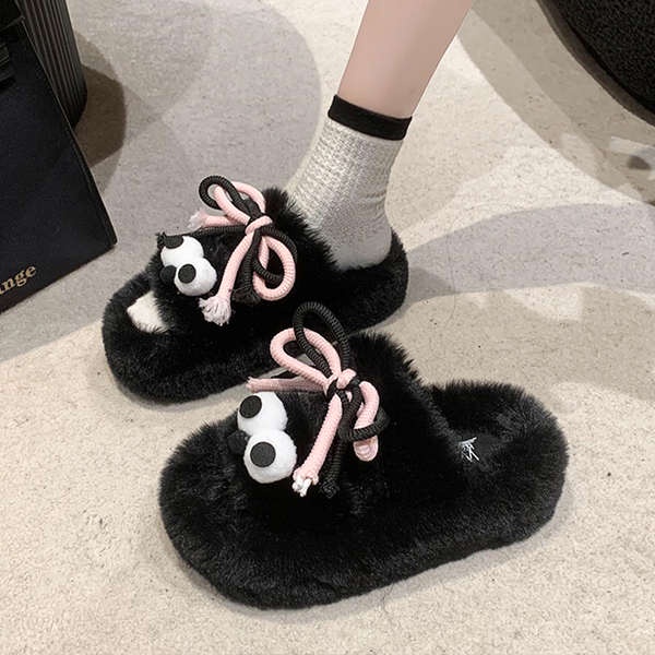 Dễ Thương Dép Lông Xù Kiểu Hoạt Hình Đáng Yêu Thời Trang 2023