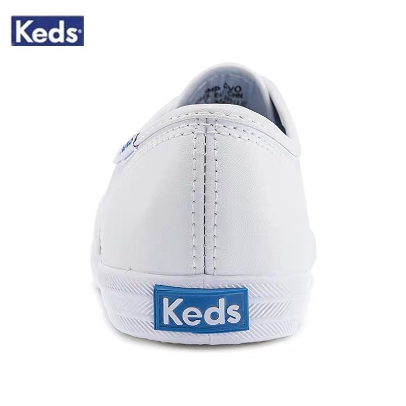 🎉PROMO🎉🍒💯  Keds  Giày Da Thật Màu Trắng Thời Trang Thường Ngày Cho Nữ
