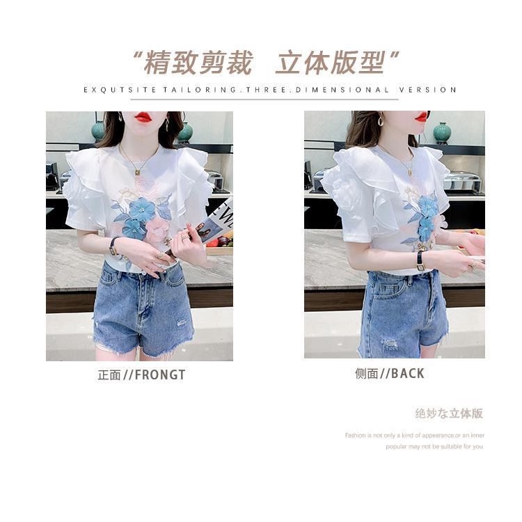 Áo Sơ Mi Tay Phồng Họa Tiết Hoa Thời Trang Mùa Hè 2023 Cho Nữ