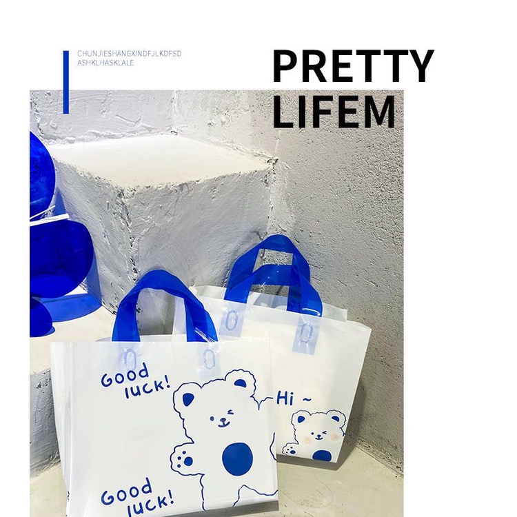 Túi tote Mua Sắm Bằng Nhựa Tùy Chỉnh Bán Sỉ Túi tote Đựng Quần Áo Trẻ Em Cửa Hàng Quần Áo Trẻ Em