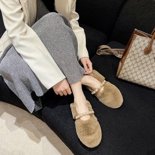 Giày búp bê đế bằng đính nơ xinh xắn cho nữ 2023
