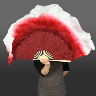Quạt Lụa Hai Mặt Màu gradient Dùng Để Múa