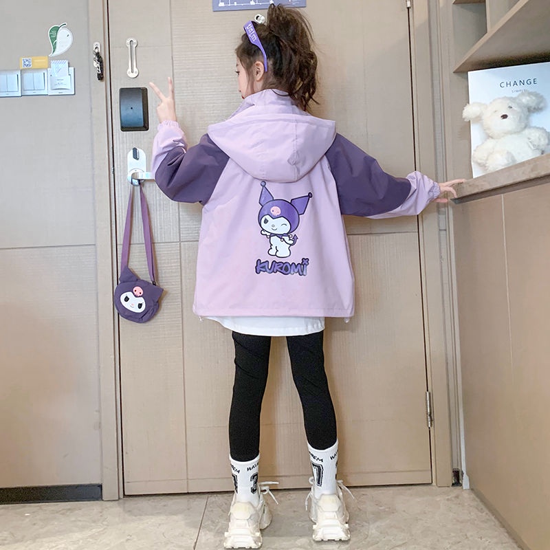 Áo Khoác Có Mũ Trùm Phong Cách Mới Mùa Xuân Thu 2023 Cho Bé Gái