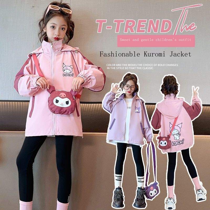 Áo Khoác Có Mũ Trùm Phong Cách Mới Mùa Xuân Thu 2023 Cho Bé Gái