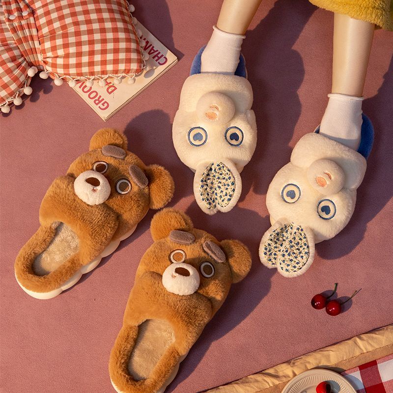 Dép Bông Đi Trong Nhà Hình Hoạt Hình Xinh Xắn Cho Nữ