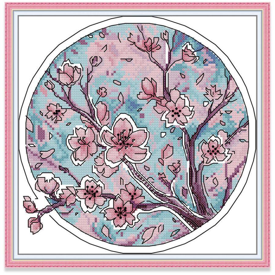 Tranh thêu chữ thập Đơn giản Hoa Bộ thêu chữ thập, Vải in Vải không in 14CT 11CT