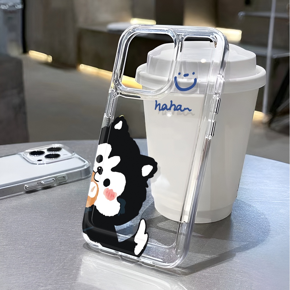 Ốp Điện Thoại Tpu Dẻo Trong Suốt In Hình Chó Vũ Trụ Đáng Yêu Cho iphone 15 pro max 11 14 13 12 7 8 plus x xr xsmax