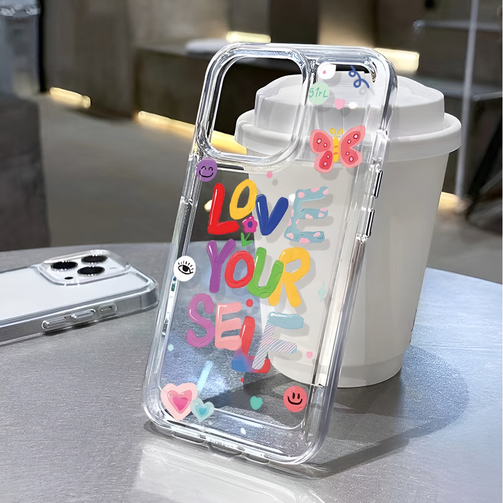 Ốp Điện Thoại Trong Suốt In Hình Bướm Hoạt Hình Cho iphone 15 pro max 11 14 13 12 7 8 plus x xr xsmaxVỏ Bọc Hộp Sạc Tai Nghe Hình Trái Tim Cho Xe Hơi