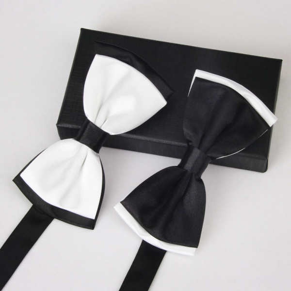 Cà Vạt Nơ Nền Đen Trắng Phong Cách Doanh Nhân Thời Trang Cho Nam Và Nữ