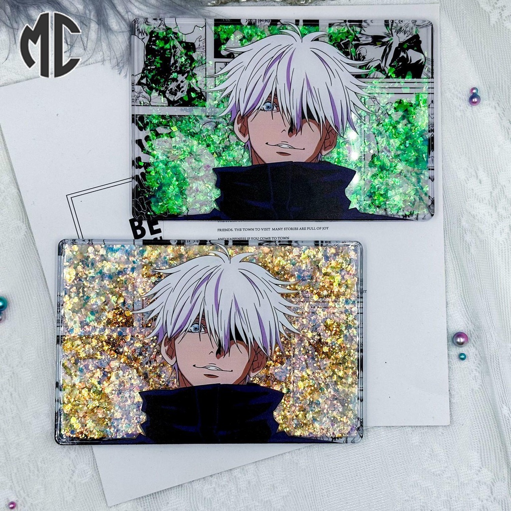 Thẻ Trò Chơi Đăng Ký Cầu Thủ jujutsu Koisen gojo satoru Kích Thước Lớn Có Cát Chảy  jujutsu kaisen gojo satoru Đứng