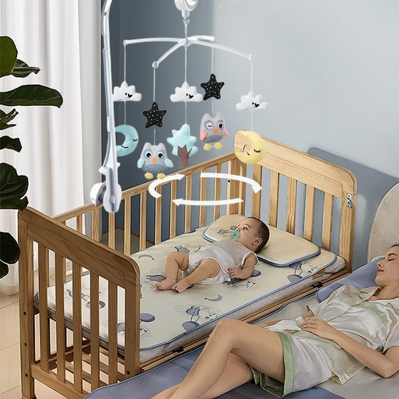 Đồ chơi Galax Baby Mobile gắn vào cạnh giường Lullaby Hình dạng động vật dễ thương và vải mềm